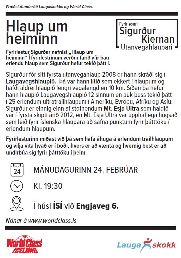 Fræðslufyrirlestur Sigurður Kiernan